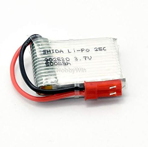 Miniatura 4 de 3.7V 1S 500mAh 25C LiPO batería JST enchufe para mini tamaño FPV Drone RC Quadcopter modelo avión
