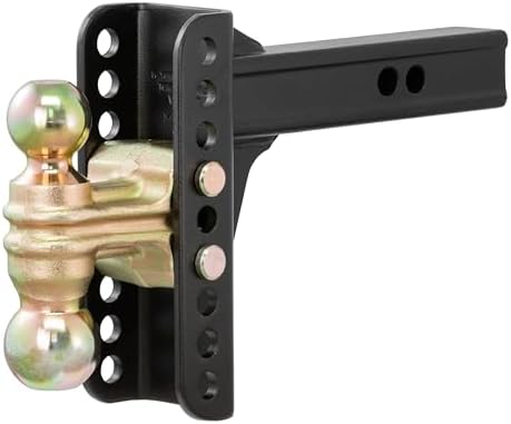 CURT 45900 Adjustable Dual-Ball Channel Mount, 2" Shank, 6" Drop ...