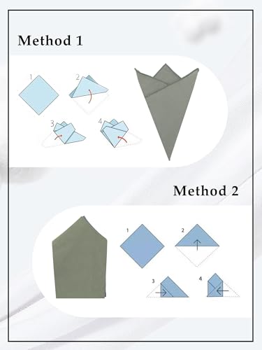 Image of Luckyvestir Pocket Squares for Men Solid Color Cotton Pocket Square Mens Handkerchief for Dinner Church Wedding