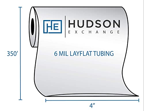 Hudson Exchange LDPE Poly Tubing, Mini Roll, 4" W x 350' L, 6 Mil by HE HUDSON EXCHANGE - Image 2