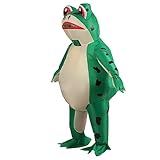 SCGFPOE Divertido disfraz inflable de rana para adultos en Halloween