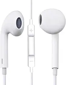 Fone de Ouvido com Fio Premium Compatível com Conector Lightning – iOS (iPhone 5 ao 14), com Microfone Integrado, Controle de Volume e Graves Reforçados – Modelo 1ª Geração