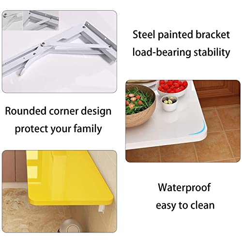 Folding Drop-Leaf Table Wall Mounted Folding Table Wall Mount Table Laundry Folding Table Computer Desk Floating Desk Workbench, Fold Down Desk For Small Spaces Kitchen/ & Bedroom Restaurant ( Color : #TOP4