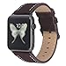 Compatible with iWatch Band 42mm, Wellfit Genuine Nubuck Leather iWatch Band Strap Replacement Wristband with Metal Adapter Clasp Buckle for All iWatch 42mm