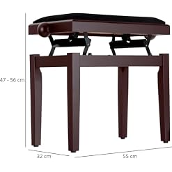 Classic Cantabile banquette pour piano (bois de rose, dépoli) - Les Beatles, Paul McCartney, John Lennon, RIngo Starr, George Harrison Classic Cantabile banquette pour piano (bois de rose, dépoli) – Image 6