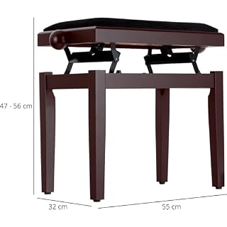 Classic Cantabile banquette pour piano (bois de rose, dépoli) - Les Beatles, Paul McCartney, John Lennon, RIngo Starr, George Harrison Classic Cantabile banquette pour piano (bois de rose, dépoli) – Image 6