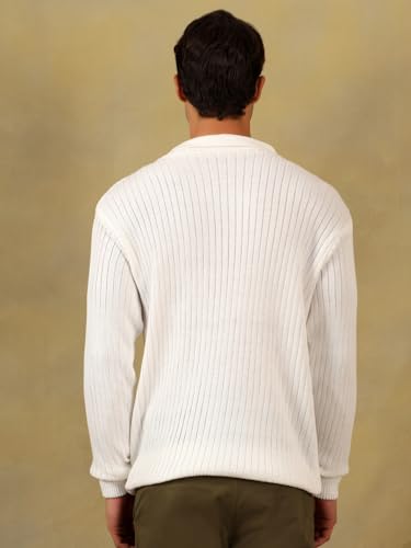 Image of Kvetoo Full Sleeve Winter Wear Woolen Collar Polo Sweater for Men