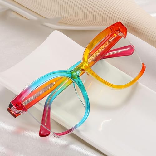 Anti-blue Light Women Half Frame Colorful Fashion Spring Hinge3