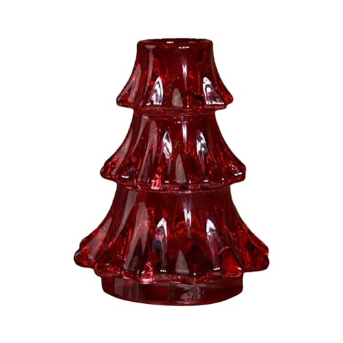 Fyrdyn Portavelas con Diseño de Árbol de Navidad | Decoración Vintage En para Navidad,Candelabros Cónicos - para Reuniones Repisa De Chimenea Chimenea Mesa Centros De Mesa Bodas