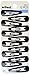 Scunci Countour, Snap Hair Clips, Black - 12 Count