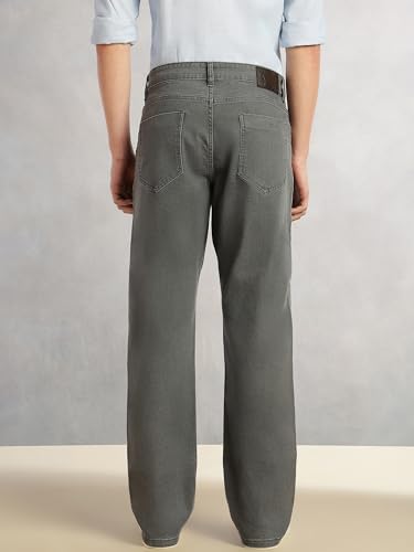 Image of Thomas Scott Men's | Cricket Club Collection | Mid-Rise | Straight Fit | Faded | 5 Pockets | Stretchable Jeans