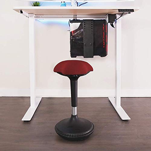 Image of AnthroDesk Wobble Chair Ergonomic Active Sitting Stool, Perfect for Standing Desks and Core Strengthening (Red)