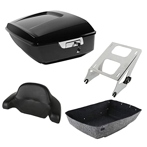 PEGSTREAMLINER 13.7'' King Tour Pack Pak Trunk & Around Backrest Detachable Two Up Tour Pack Pak Fit for Harley Touring Street Glide/Electra Glide/Road Glide/Road King 2014-2025