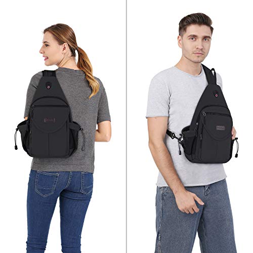 MOSISO Sling Backpack,Canvas Crossbody Hiking Daypack Bag with Anti-theft Pocket - Image 6