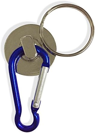 Super-Strong Neodymium Magnet Holds 35 Lbs! Carabiner Snap Hook & Split Ring