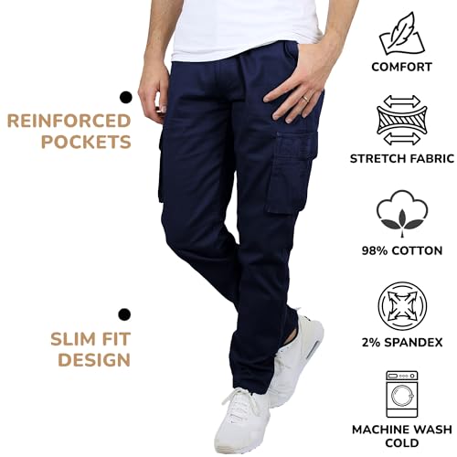 Men's Flex-Stretch Cotton Cargo Pants, 31-Inch Inseam - Comfortable and Durable3