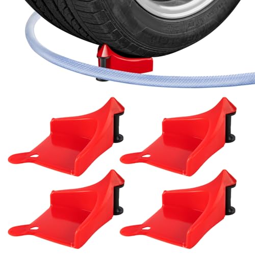 apvok Car Hose Guide Plastic Tire Hose Rolle Car Washing Detailing Tire Hose Guide Preventing Pressure Washer Hose from Stuck and Snagging Car Wash Tool for Truck Rv ATV Motorcycle (Red)