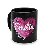 Anderer Namenswunsch? Einfach in der Suche „printplanet Schwarze Tasse + Wunschname” eingeben