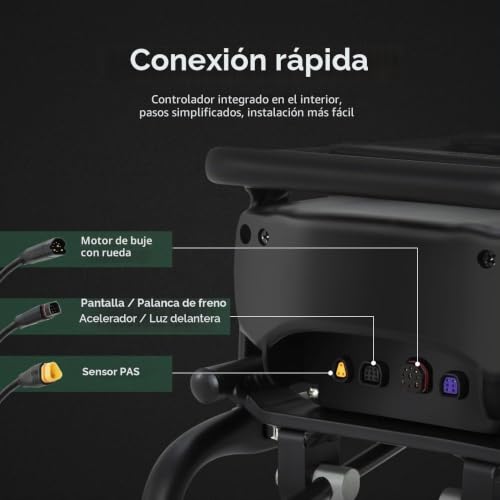 Miniatura 4 de Yose Power Ebike Kit 36 V250 W 28 Pulgadas Motor Delantero Bicicleta Eléctrica Hub Kit De Conversión De Controlador Integrado Con 36v 13ah Portaequipajes Batería Para Freno De Disco V-Brake Bicicleta