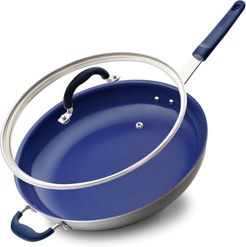 Image of For Nutrichef 14 Frypan W/Help Handle And Lid