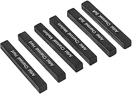 like it Square Charcoal Sticks for Sketching - Dust-Free, 6pcs Student Artist Sketch Drawing Black Compressed Charcoal Sticks Pencils Set 3