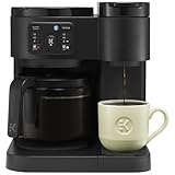 K-Duo Essentials, Hot & Iced Single-Serve Pod Coffee Maker & Carafe, 72 Oz Reservoir, Multiple Brew Sizes, Strong Brew Feature, Perfect for Hot and Iced Coffee (BLACK)