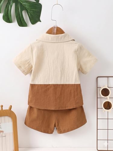 Image of URBAN OX Stylish Boys Co ords Dress Set | Printed Shirts and Shorts for Kids Clothes