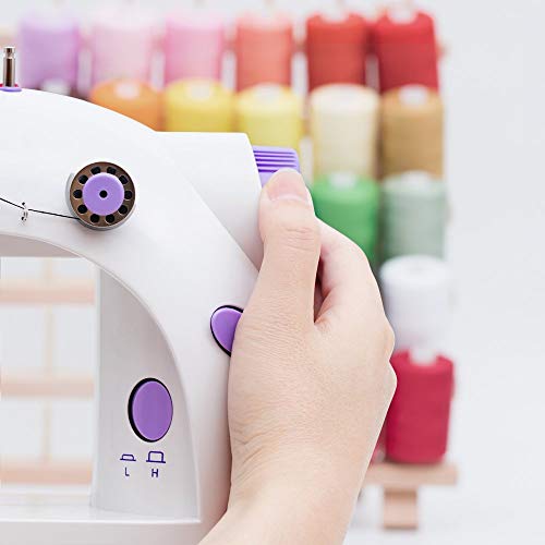 RZChome Portable Mini Sewing Machine Easy to Use for Beginners Speed Double Thread with Foot Pedal Handheld Sewing Embroidery Machine, Straight Sewing