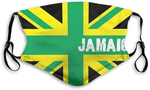 ETHAICO Fillter Face Cloth for Mens and Womens,Jamaica Jamaican Kingdom Flag,Cold Mouth Dustproof Double Protection