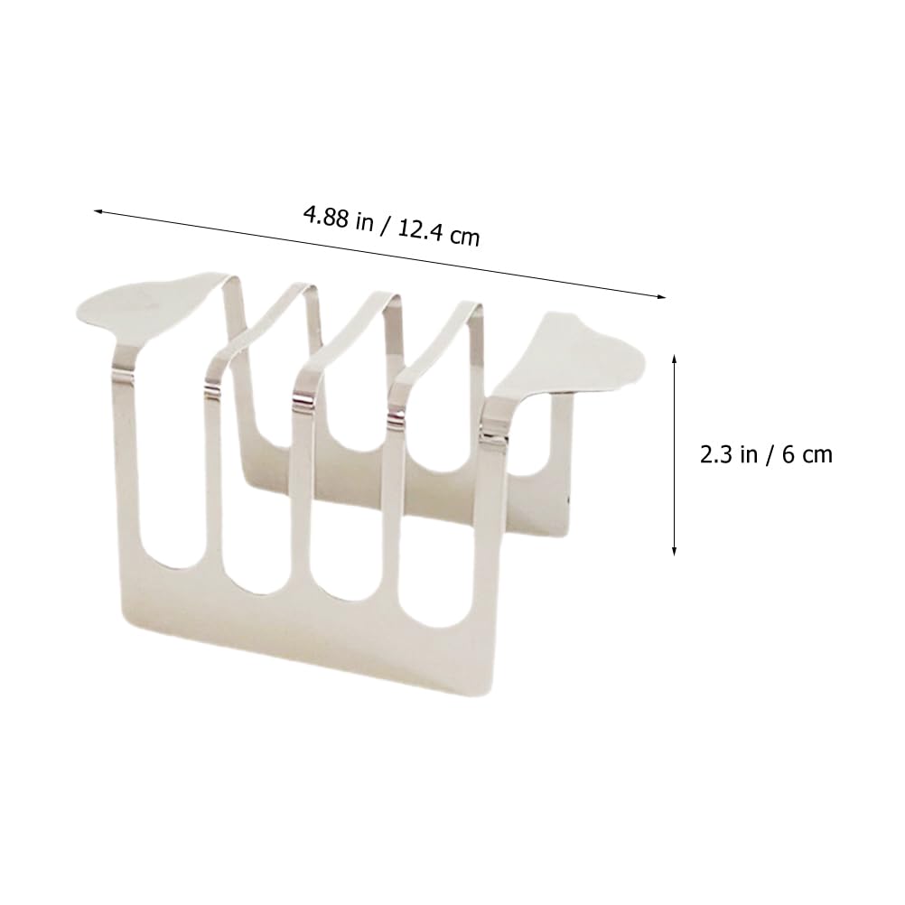 2PCS Porte-Toast à 84 Fentes Porte-toasts en Acier Inoxydable -s -Pain Argenté Accessoires pour Friteuse à Air Cuisine Support de Refroidissement