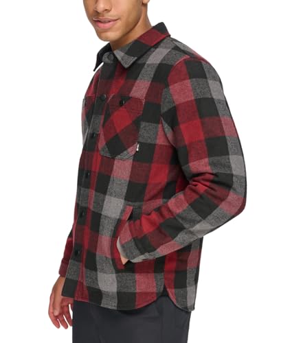 Image of BASS OUTDOOR mens Wool Blend Sherpa Lined Shacket