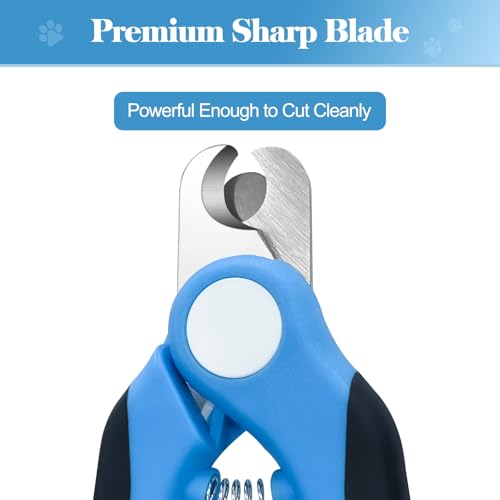 Swihauk Heavy Duty Dog Nail Clippers and Trimmers, Professional Pet Nail Clippers with Nail File for Dogs Cats Small Animal, Claw Clippers with Safety Guard to Prevent Over-Cutting, Blue - Image 4