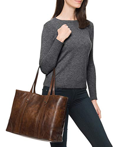 Image of Frye Women's Melissa Shopper Tote Bag, Stylist Large Handbag with Adjustable Strap & Pockets