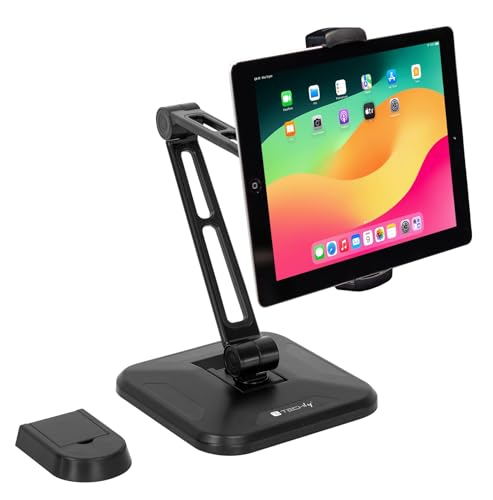 Techly 026371 Supporto Estensibile Per Tablet E I-Pad 4.7"-12.9" Da Scrivania E Da Muro Nero-image
