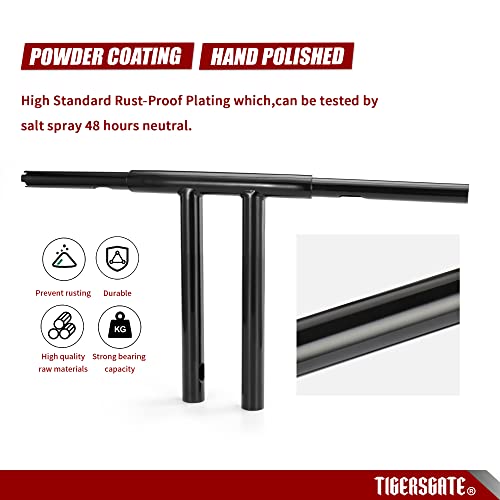 Tigersgate Black 12" 1996-2017 Harley Sportster/Dyna/Softail Narrow T Bars #TOP5