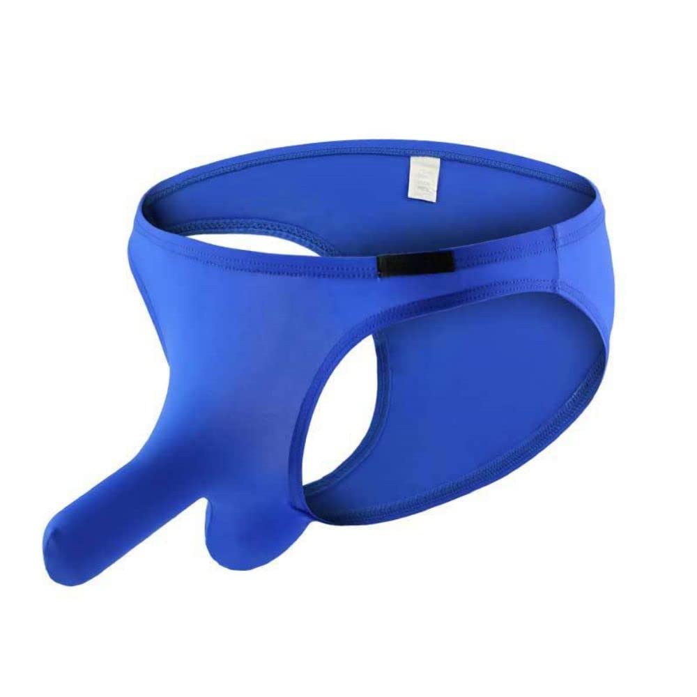 Men's Sexy Elephant Trunk Translucent Briefs Ice Silk U Bulge Naughty Underwear Halloween Cosplay