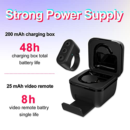 Upgrade Tik Tok Bluetooth Remote Control Page Turner - Tuztuala 3 In 1 Function Video Scrolling Ring And Camera Shutter Remote And Phone Holder - Compatible With Iphone Ipad Android Cell Phone #TOP7