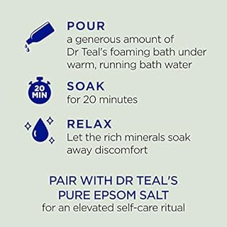 Dr Teal's Foaming Bath with Pure Epsom Salt, Relax & Relief with Eucalyptus & Spearmint, 34 fl oz (Pack of 4)