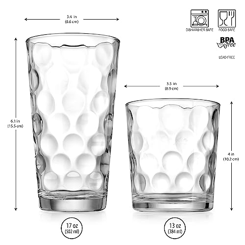 Home-Essentials-Beyond-Glassware-Drinking-Glasses-Set-Of-8-4-Highball-17-oz-Kitchen-Glasses-4-13-oz-Rocks-Glass-Cups-for-Water-Juice-and-Cocktails