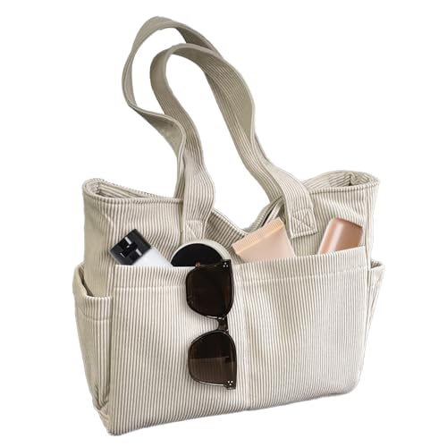 SoeUyd Cord Tasche Damen, Strandtasche, Tote...