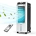 Aire Acondicionado Portatil, Enfriador de Aire Portátil con Cristal de Hielo y Control Remoto, Climatizador Evaporativo Silencioso de Bajo Consumo de Energía con Humidificación para Hogar y Oficina