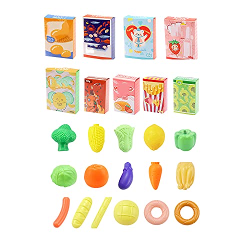 Shhjjyp Einkaufswagen FüR Kinder Ideal FüR Kaufladen Und Supermarkt Mit Kuststofflebensmitteln Spielzeug Kindereinkau… – Bild 8