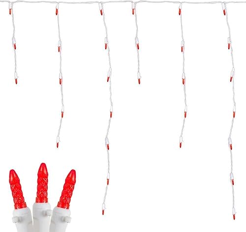 Miniatura 8 de Novedad luces, Inc. M5 Navidad LED Icicle Light Set, Cable blanco, 15 "de largo, 150 luz, Verde Verde,Blanco cálido,Blanco puro,Varios