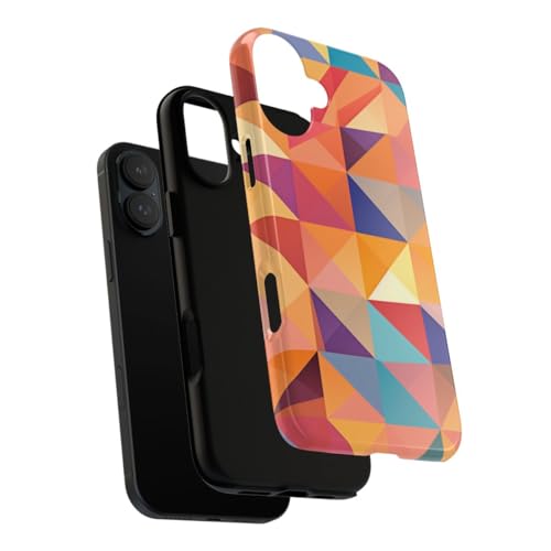 Coque iPhone 16 Plus géométrique orange pour sublimer votre style quotidien - 3