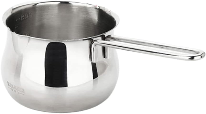 ABOOFAN 1PC Stainless Steel Cooking Melt Pan for Butter Chocolate Syrup Cheese Portable Double Boiler Heating Pot with Flat Bottom Design for Home Cafe Use Silver
