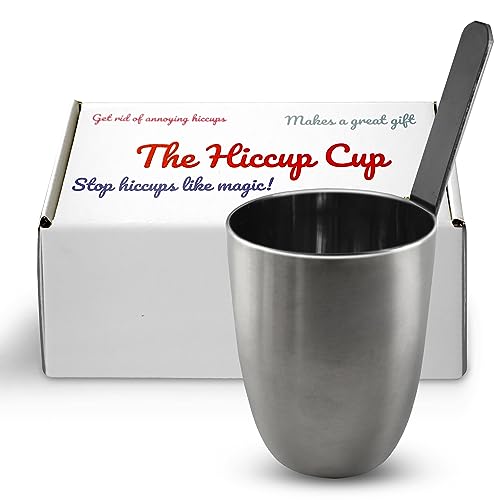 Image of The Hiccup Cup. Stop Hiccups Fast. Stop Hiccups Naturally. Simpler to use than a Straw. Stainless Steel.