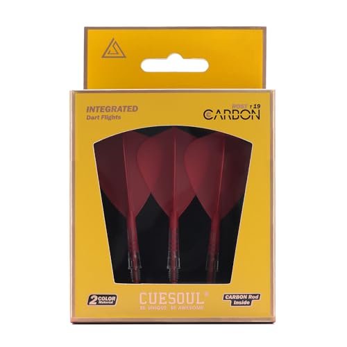 CUESOUL ROST T19 Carbon Integrated Dart Shaft and Flight,Kite Shape,Set of 3 - Image 4