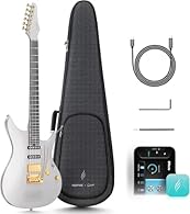 【Smart system】 Inspire smart electric guitar features a powerful 15W speaker, offering a range of 20 distinct tones, and provides deep customization options via the ENYA MUSIC App. 6.35mm output jack & 3.5mm headphone output jack for standard instrum...