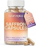 Neurospice Saffron Capsules | 150mg Per Serving | Doctor-Formulated | High Strength Extract for Mood, Focus, Stress & Sleep Support | Premium Persian Saffron | Vegan & Sugar-Free (Capsule)