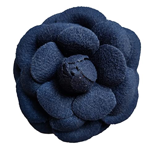 Fashion Jewelry Celebrity Designer Fabric Tweed Camellia Flower Pin Brooch